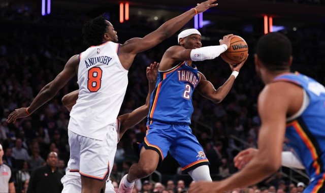 SGA26分霍姆格伦28分 唐斯17+17+6犯雷霆险胜尼克斯